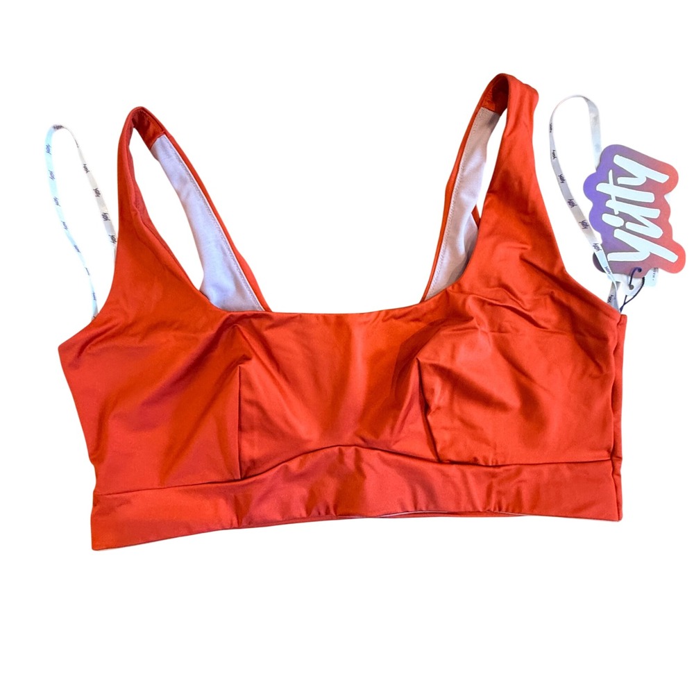 Yitty Headliner Atheleticwear Athleisure Shaping Midi Bralette‎ Poppy Orange 2X